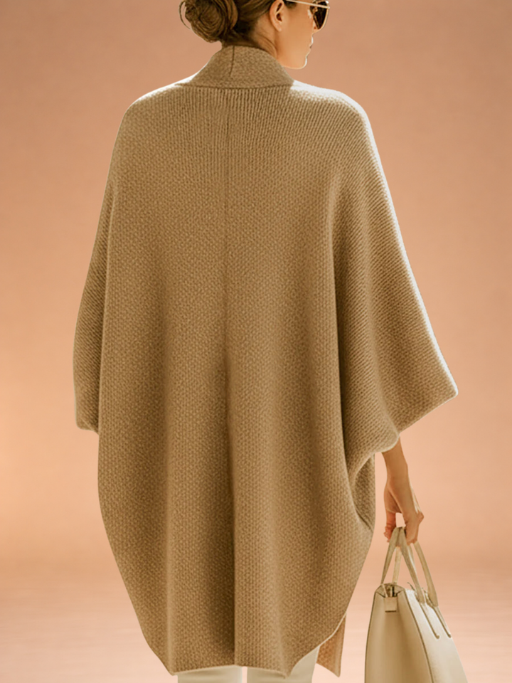 Sand Beige Oversized Knit Cardigan