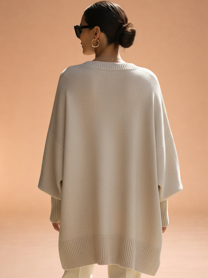 Oversized Knit Poncho Sweater