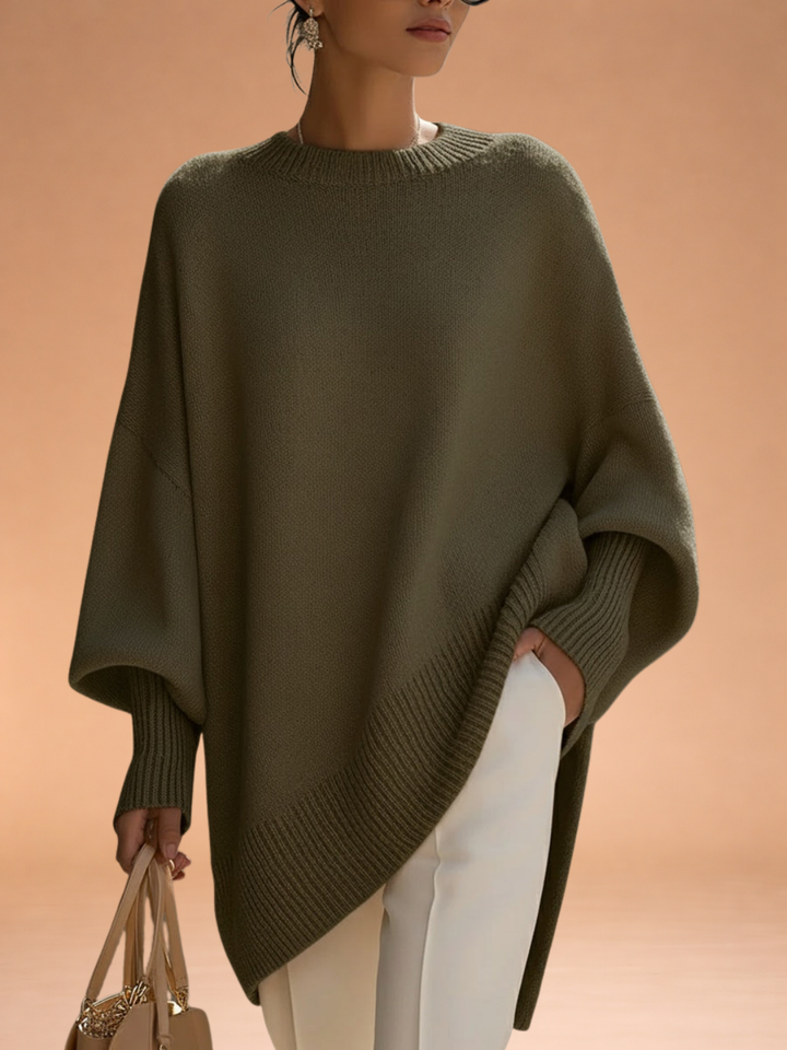 Oversized Knit Poncho Sweater
