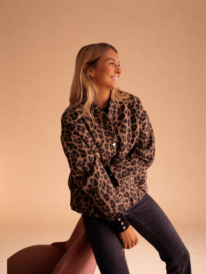 Elodie | Stylish Leopard Print Jacket