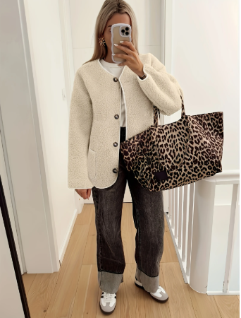 Lillia™ | The Fleece Button Jacket